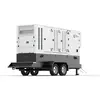 Generador remolcable de 480 – 549 kW, diésel de nivel 4 CUMMINS blanco y negro