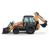 Orange and black CASE 90-105 HP Backhoe Loader, 14-16 ft. de profundidad de excavación, con Extendahoe