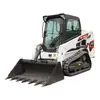 Cargador sobre orugas compacto BOBCAT blanco y negro