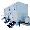 White Jag 3-Station Restroom and Shower Trailer Combo, 3 Sinks