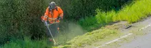 using a weed cutter