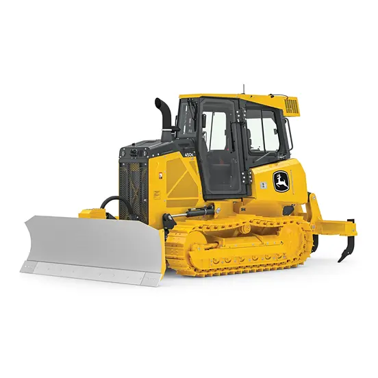Buldócer John Deere amarillo