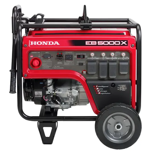 Generador portátil de 5,000 – 5,400 W, a gasolina HONDA rojo y negro