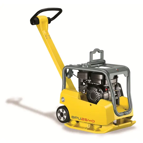Compactador de placa vibratoria reversible Wacker-Neuson amarillo