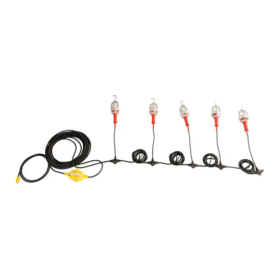 Serie de luces de trabajo, 5 cabezales, 12 V, a prueba de explosiones Worksite