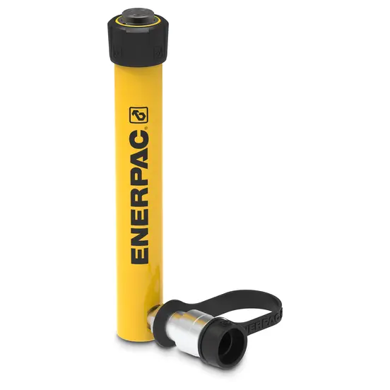 Ariete hidráulico de 5 toneladas y 7 pulgadas Enerpac amarillo