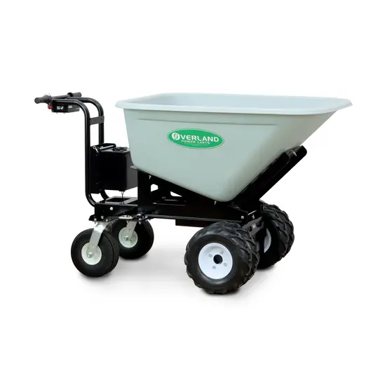 Carretilla para concreto, 10 – 14 ft³, a batería GRANITE verde y negra