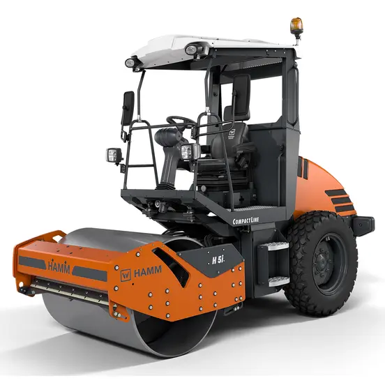 Aplanadora vibratoria de tambor sencillo liso montable Hamm naranja