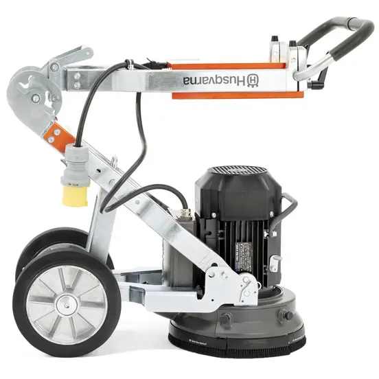 Esmeril para concreto manual, cabeza individual, eléctrico HUSQVARNA naranja, plateado y negro