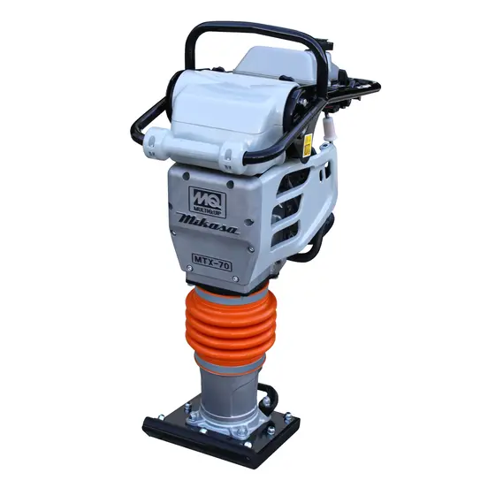 Ariete neumático vibratorio de servicio pesado Multiquip naranja y plateado