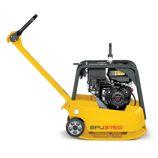 Compactador de placa vibratoria reversible Wacker-Neuson amarillo