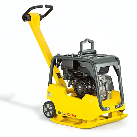 Compactador de placa vibratoria reversible Wacker-Neuson amarillo