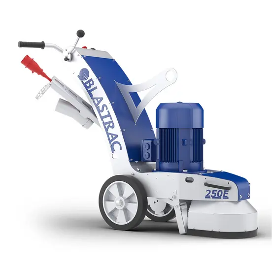Esmeril para concreto manual Blastrac azul y blanco