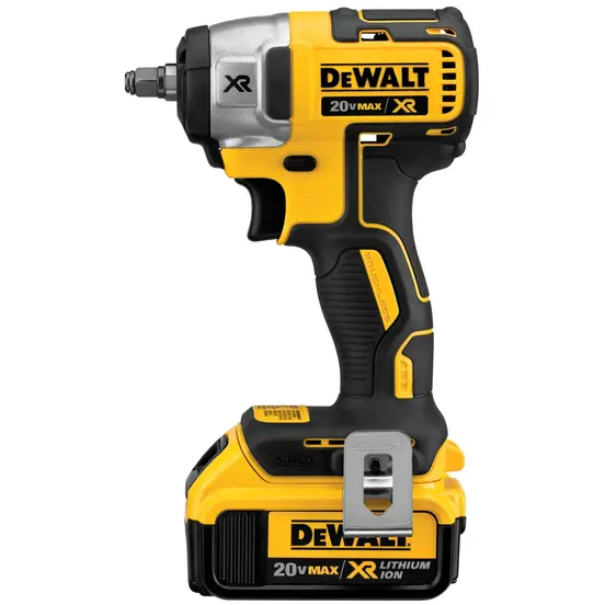 Llave de impacto, 3/8 in, inalámbrica, eléctrica DEWALT amarilla, negra y gris