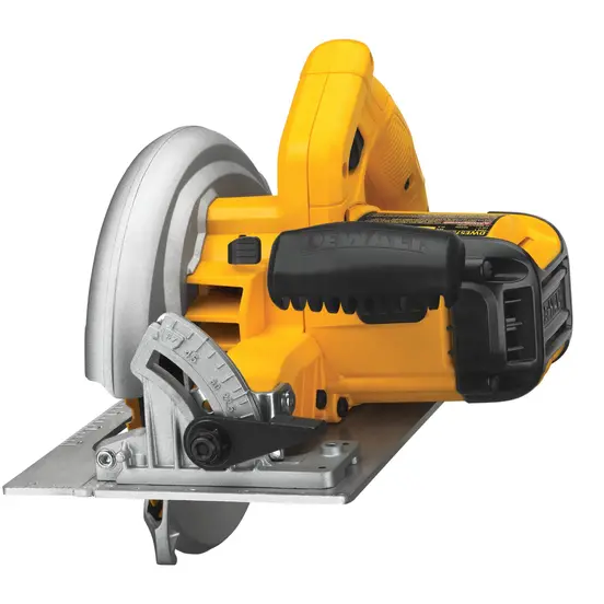 Sierra circular, 7 in, eléctrica DEWALT amarilla, gris y negra