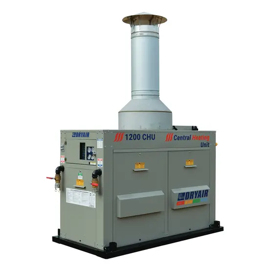 Calentador hidrónico, 1,200,000 BTU, combustible doble a propano/gas natural DRYAIR DryAir gris