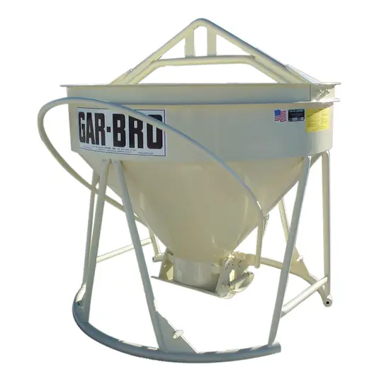 Cubeta para concreto de 2 yardas cúbicas Garbro beige