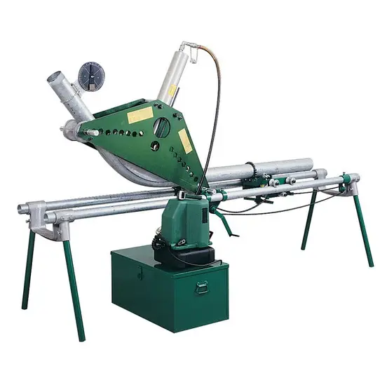 Mesa de curvadora de conductos y tubos, 4 in, Greenlee 884/885 GREENLEE verde y plateada