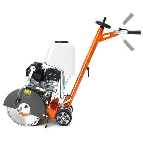 Sierra de concreto manual, 14 in, a gasolina HUSQVARNA naranja, gris, plateada y negra