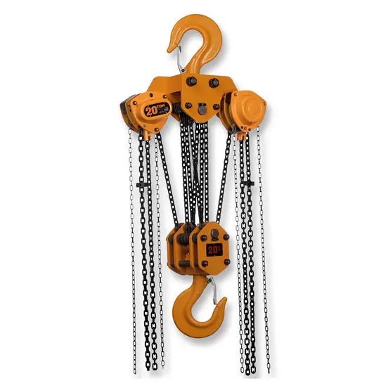 Polipasto de cadena, 15 toneladas, manual KITO naranja