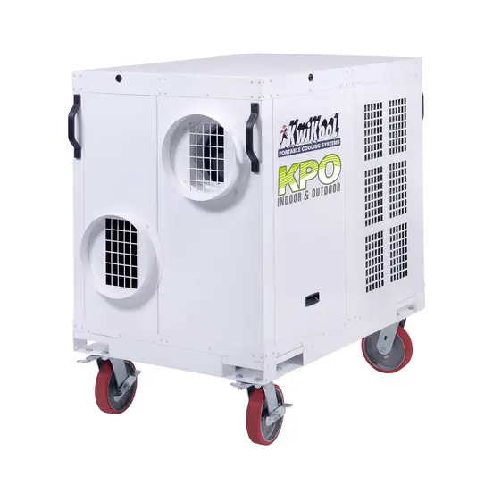 Aire acondicionado portátil de 5 toneladas con calefacción, 60,000 BTU, 208 V, eléctrico KWOKOOL blanco