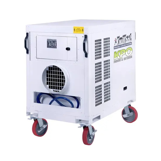 Aire acondicionado portátil de 5 toneladas con calefacción, 60,000 BTU, 480 V, eléctrico KWIKOOL blanco