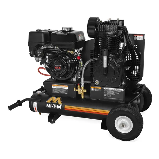 Compresor de aire, 15 – 20 CFM, a gasolina Mi-T-M negro