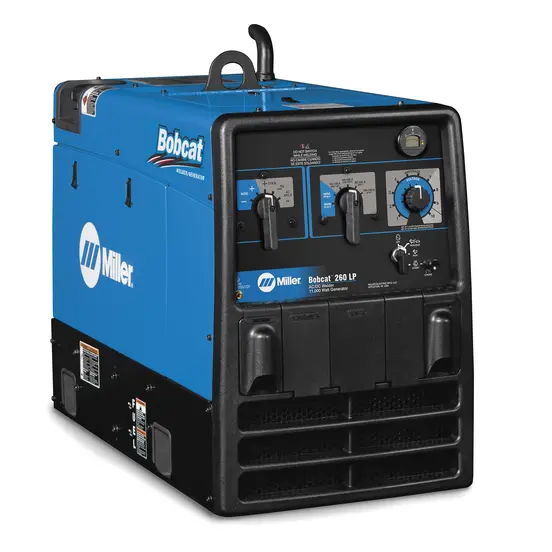 Soldadora de arco, a gasolina, 250 A MILLERELEC azul y negra