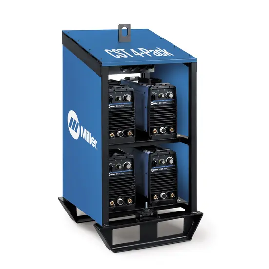 Rack para soldadoras, 280 A, 4 unidades MILLERELEC azul y negro