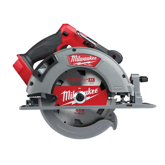 Sierra circular, 7 1/4 in, inalámbrica, eléctrica MILWAUKEE roja, negra y gris