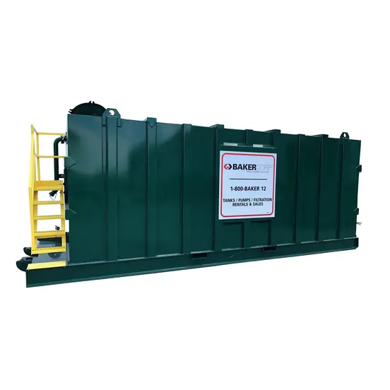 Tanque mini frac, 8,400 gal PINNACLE verde y amarillo