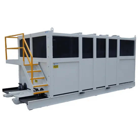 Tanque de polietileno con sistema roll-off Pinnacle blanco