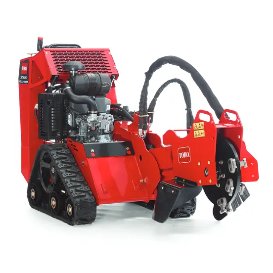 Triturador de tocones, 20 – 30 HP, a gasolina TORO rojo y negro