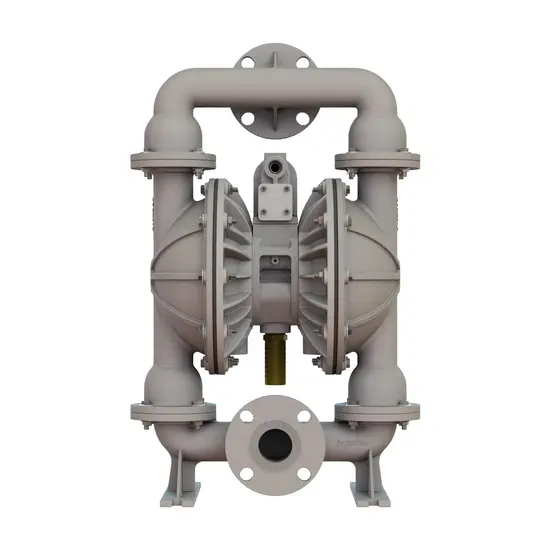 Bomba de doble diafragma neumática, 2 in, acero inoxidable VERSAMATIC gris