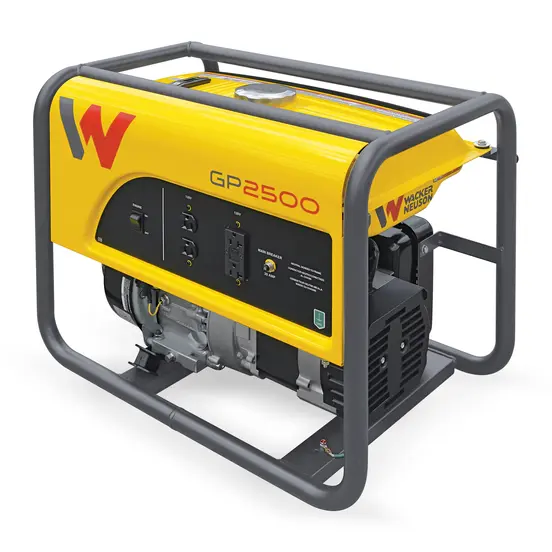 Generador portátil de 2,500 – 2,900 W, a gasolina WACKER amarillo y gris