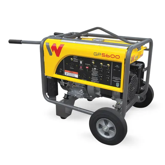 Generador portátil de 5,500 – 5,900 W, a gasolina WACKER amarillo y gris