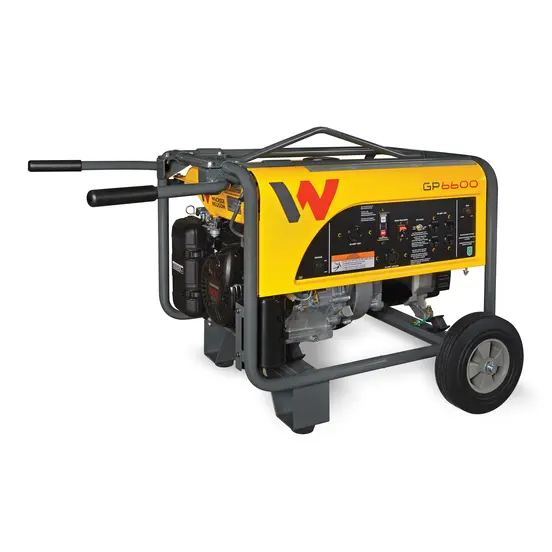 Generador portátil de 6,500 – 6,900 W, a gasolina WACKER amarillo y gris