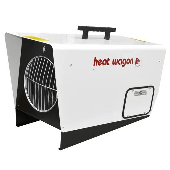 Calentador, 65,000 BTU, 240 V/monofásico, eléctrico HEATWAGON blanco y negro