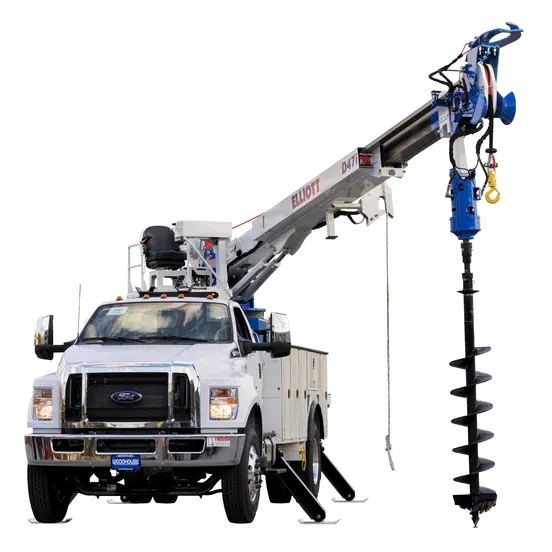 Blanco, Elliott, 47 ft camión excavador Derrick