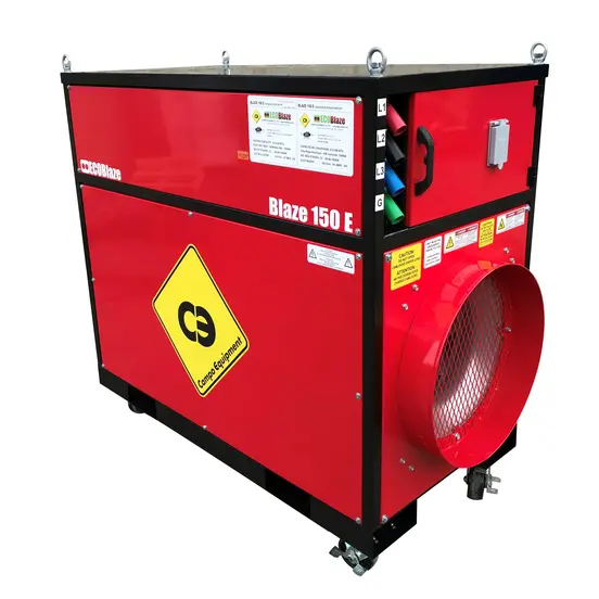 Calentador industrial de alta temperatura, CAMPO rojo, 150 kW, 480 V, eléctrico