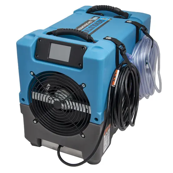 Deshumidificador compacto eléctrico Dri-Eaz azul y negro