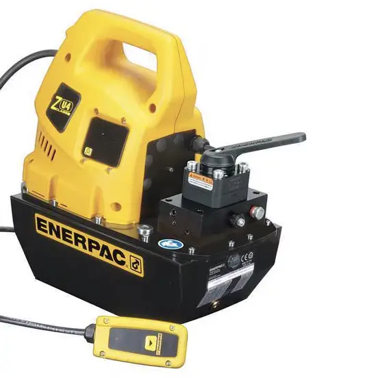 Bomba hidráulica, 2 – 5 gal, eléctrica ENERPAC amarilla y negra