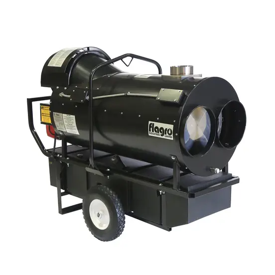 Calentador indirecto FLAGRO negro, 400,000 BTU/h, a diésel