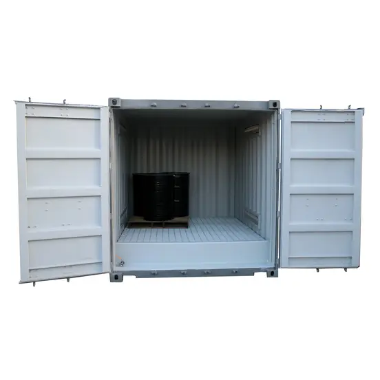 Gris, 10 ft por 8 ft por 8.5 ft Contenedor para almacenamiento de materiales peligrosos