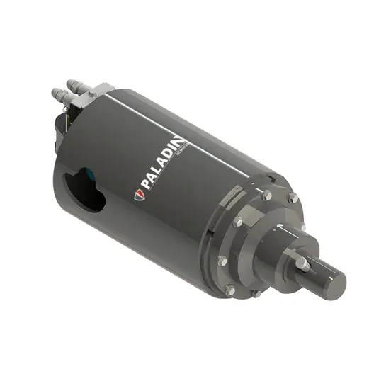 Gray PALADIN Hydraulic Auger System for Mini Excavator