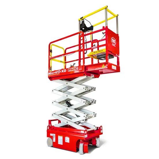 Red MEC electric scissor lift