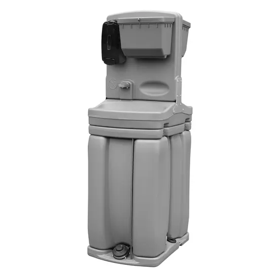 Lavabo portátil independiente de dos puestos Satellite gris