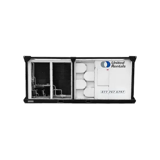 White CAPS 60-Ton High-Static Industrial Air Conditioner With Heat, 460V