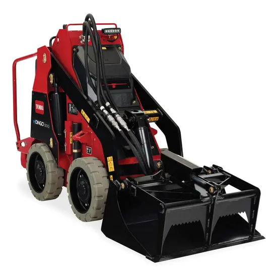 Red and black TORO 400-500 lb. Mini Skid Steer, Electric Powered