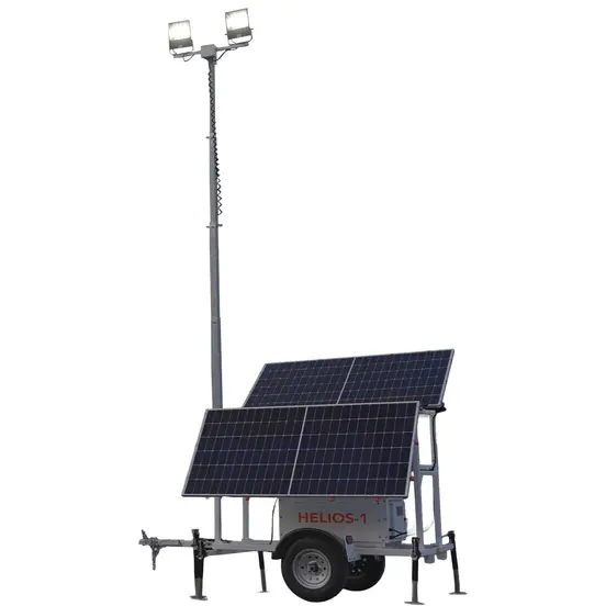 Torre de luz LED remolcable gris PROGRESS HELIOS-1 de 1,400 W, solar de 700 W